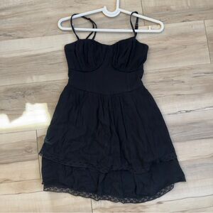 hollister black lacy dress